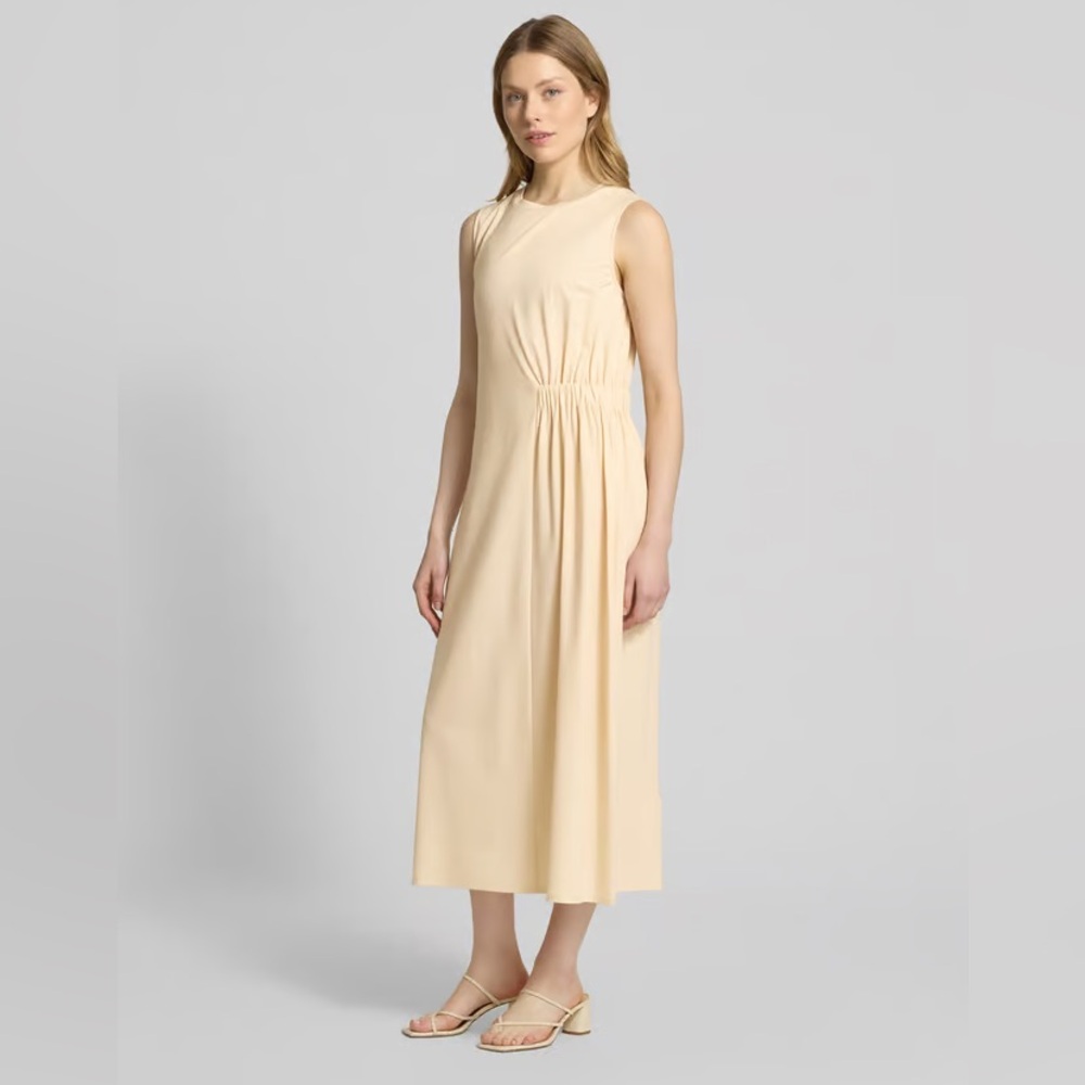Elegant Cream Sleeveless Dress